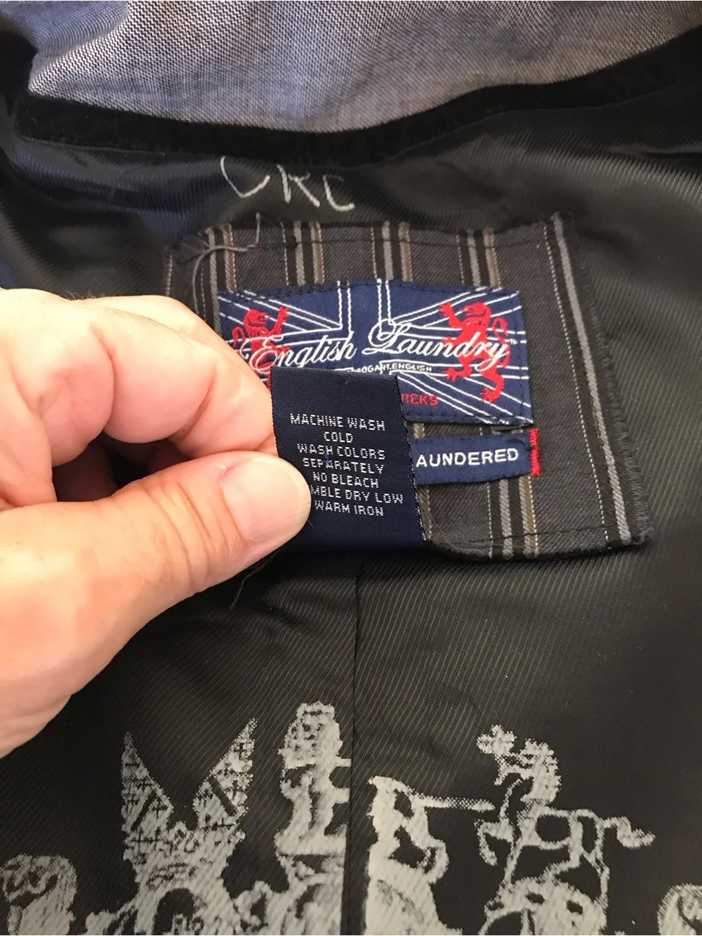 English Laundry Vest Striped Size Medium Embroidered Detailing Vest